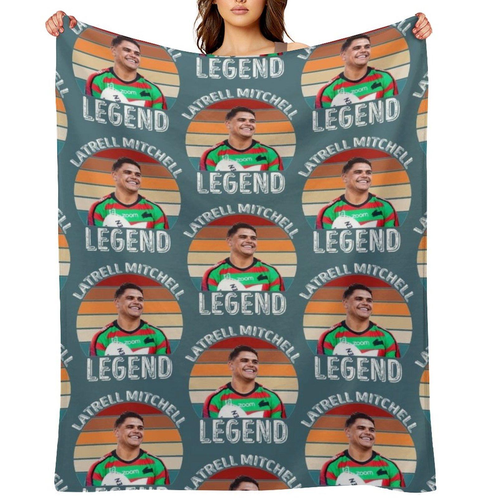 Latrell Mitchell Rabbitohs Throw Blanket warm for winter Heavy Luxury St Cute Blankets 30x40in