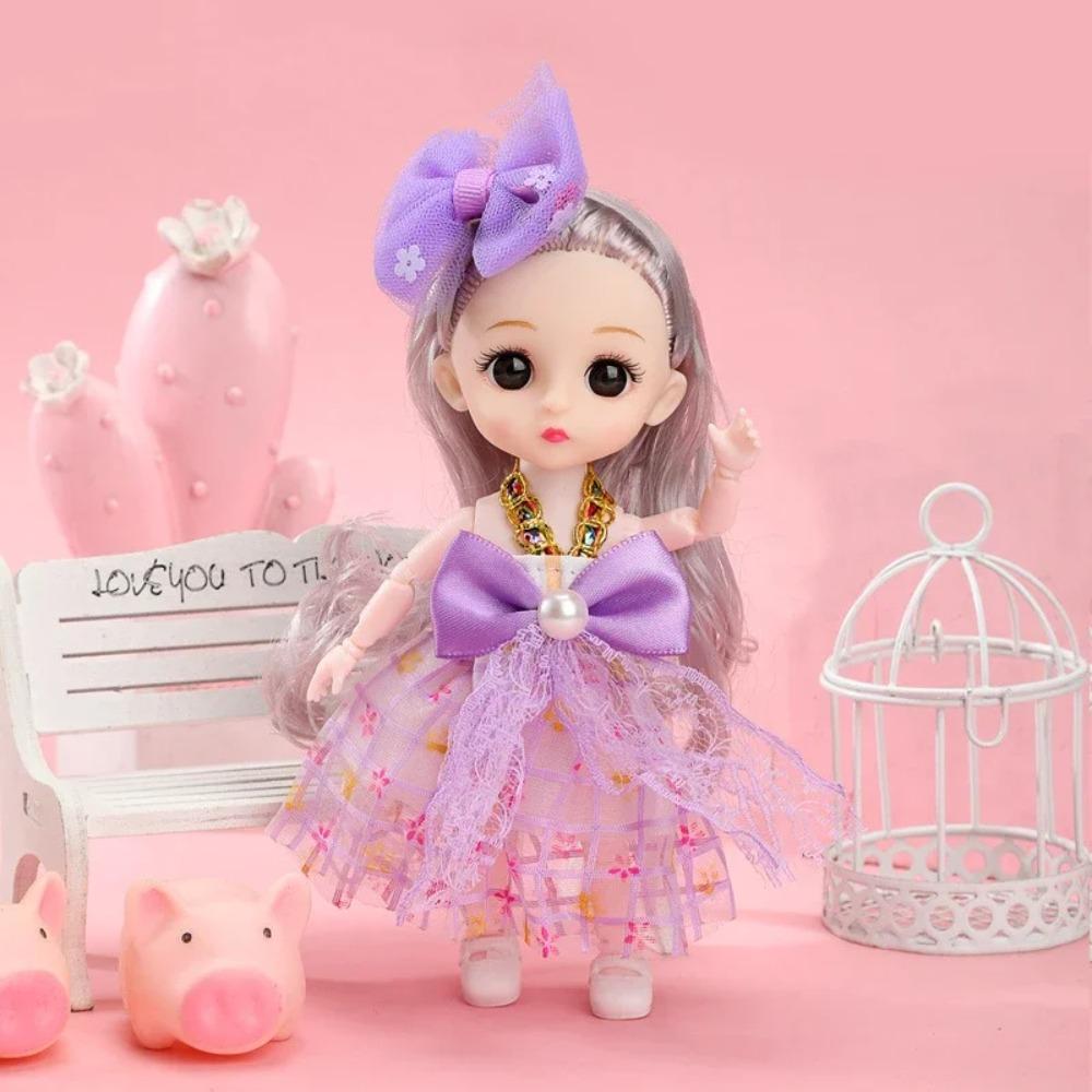 16cm BJD Puppe Mode Prinzessinnenpuppe Figur 1/12 Maßstab DIY Beweglich 13 Gelenke mit Kleidung und Schuhen Glückliches Mädchen Geschenk Kinderspielzeug