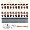 20 Pack Graduation Theme Key Rings Academic Celebration Keychains with Gift Labels Mesh Bags Gown Students Souvenirs