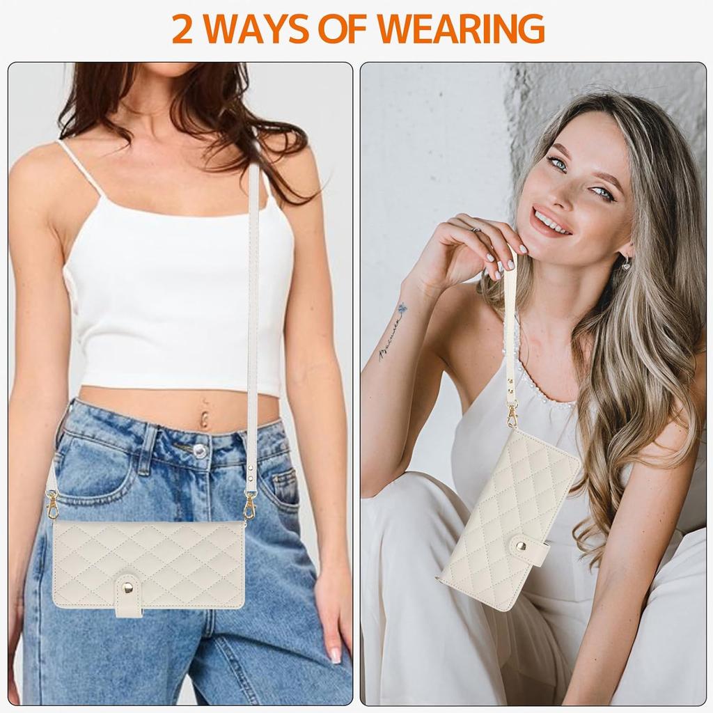 NINKI Compatible Samsung Galaxy Z Fold 4 Wallet Case with S Pen Holder, 4 Card Holder & Strap Flip Stand Leather Case for Samsung Z Fold 4 Phone Case