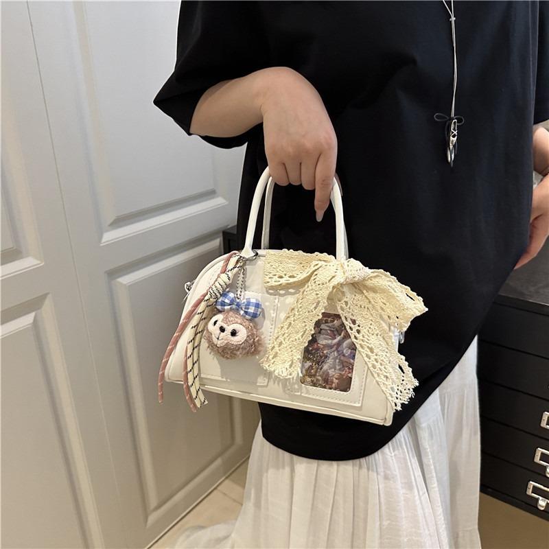 Large-capacity commuting leisure solid color pillow bag portable shoulder bag fashionable high-value beautiful messenger bag women
