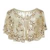 Sparkling Short Scarf Shawl With Glittering Sequined For Women And Girl Beach Event Evening Party Dressingup Accessory