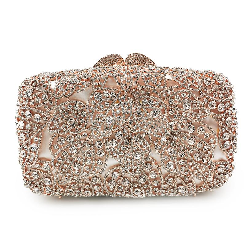 Luxus Weiße Klare Abendtaschen Kristall Braut Clutch WHTUOHENG Damen Diamant Abschlussball Minaudiere Damen Handtaschen Abend Handtaschen