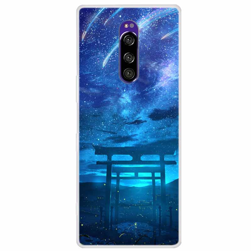For Sony Xperia 1 Case Luxury Animals Transparent Cover for Sony Xperia1 XZ4 SO-03L SOV40 J8110 J9150 J8170 Phone Shells Covers