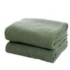All-Cotton Military Green Summer Blanket for Dorms & Sofas