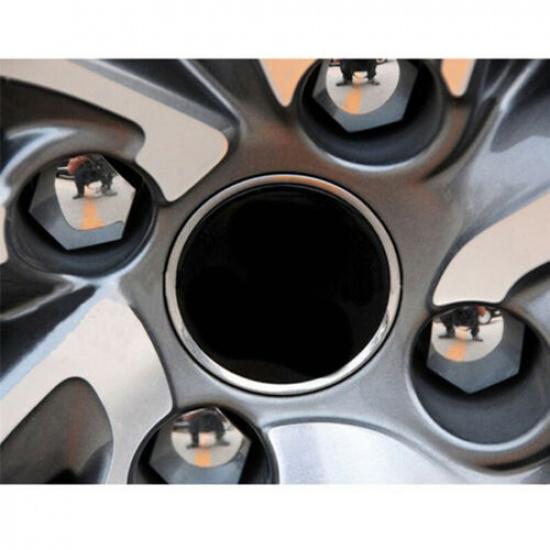 1 Set 19mm Chrome Car Wheel Nut Lug Screw Decorative Caps Durable ABS