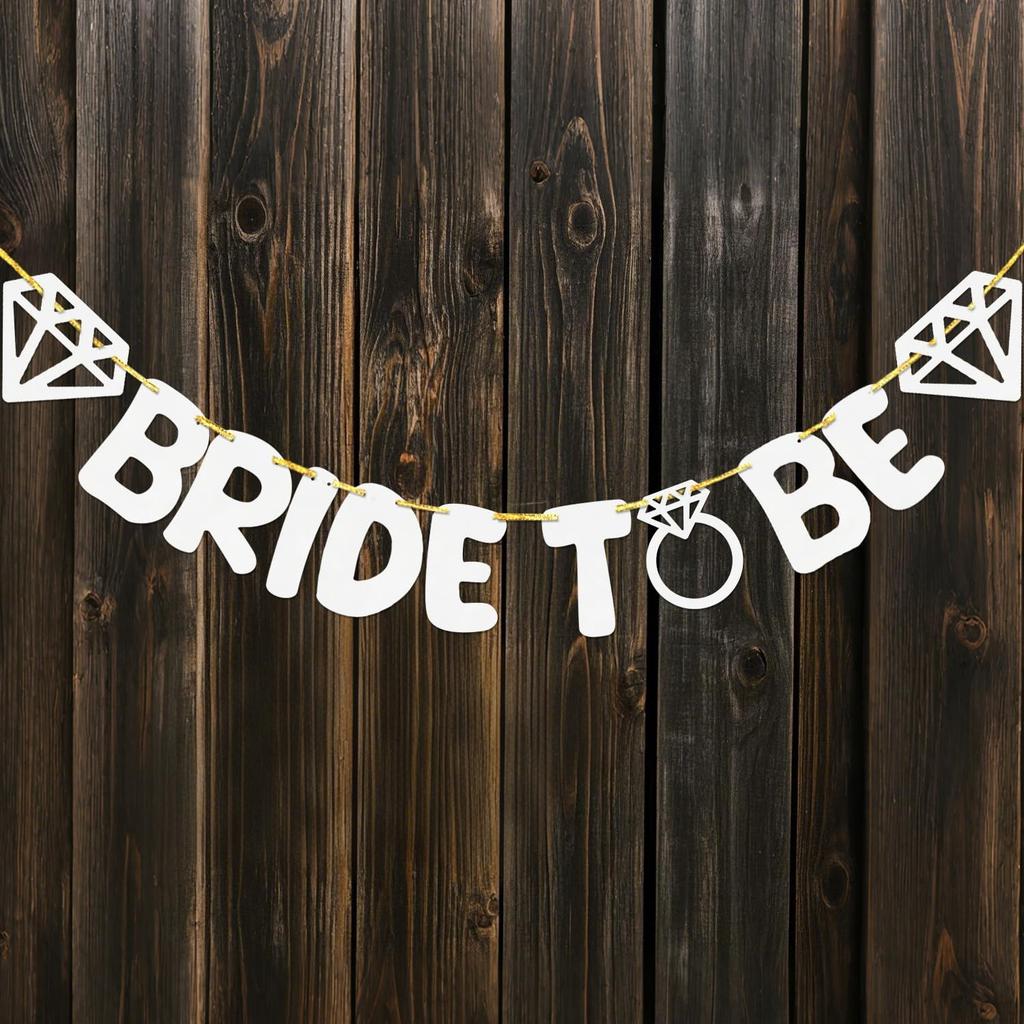 Wedding Banner Decorations Just Married Paper Wedding Garland Supplies Proposal Engagement Signs Outdoor Party Bride's Room Photp Prop Decorations