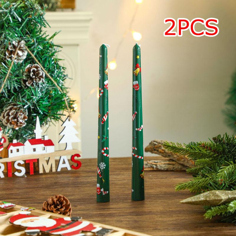 

Рождественское украшение 25 см Классические свечи на длинных ножках с принтом в горошек Бездымные банкетные настольные декоративные свечи