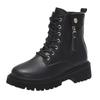 Martin boots women's velvet British style autumn and winter new lace-up leather boots thick-soled short boots handsome locomotive boots