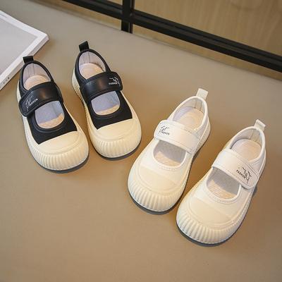 Children's Korean-style Low-cut Canvas Shoes, New Spring-summer Casual Mary Jane Princess Shoes, Stylish Half-sandals