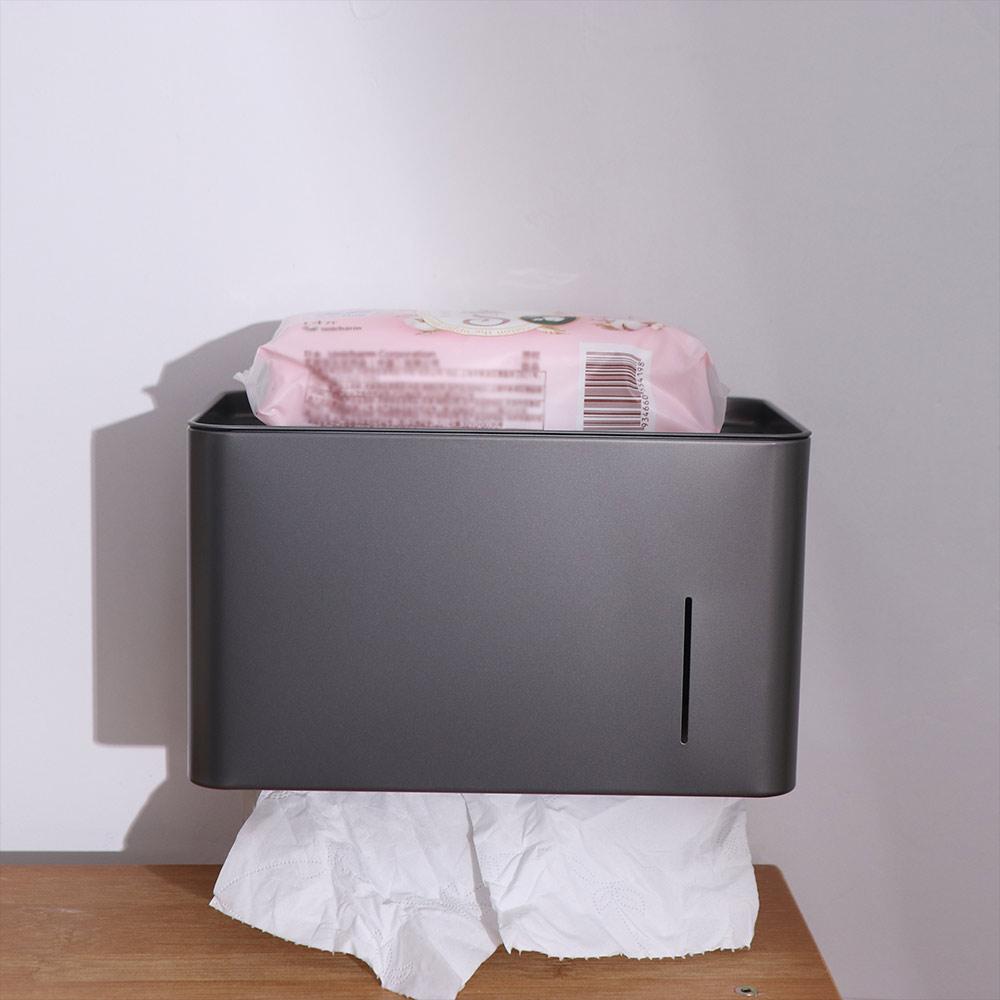 Non Perforated Toilet Paper Holder Waterproof Tissue Storage Case No Punching Roll Paper Box  Hotel
