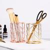 Golden Round Pen Holder for Office Supplies Multi-functional Iron Art Organizer Case Makeup Brush Holder Desktop Storage Boxes