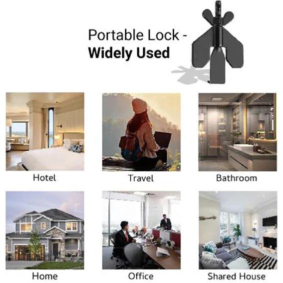 Anterlock - Premium Door Lock, Anterlock Premium Door Lock, Guard Kit Door Lock Travel, Portable Door Lock for Travel Hotel Safety, Adjustable Door