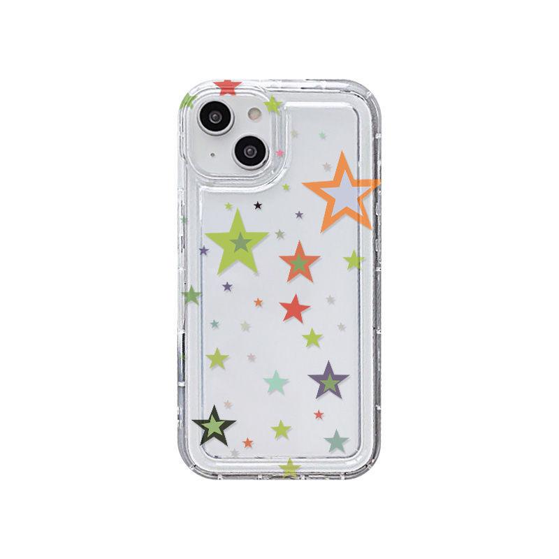 Candy Star Applicable iPhone17Pormax Transparent Phone Case 12 All Inclusive 16/13 Apple 14 Cute 15
