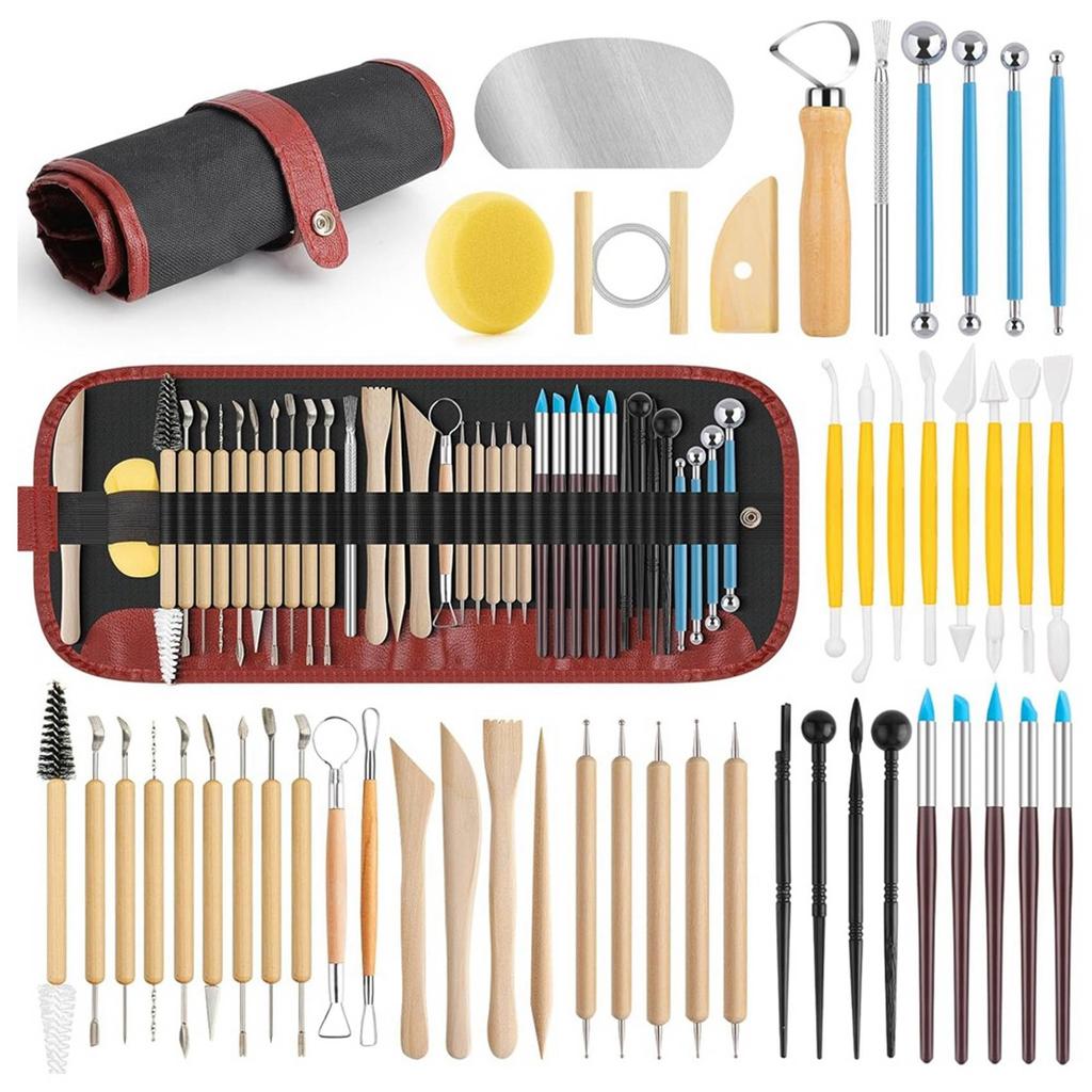 Premium-2X Pottery Tools For Sculpting,Clay Tool Kit For Carving, Tool Set For Modeling,Ceramics Tools Kits