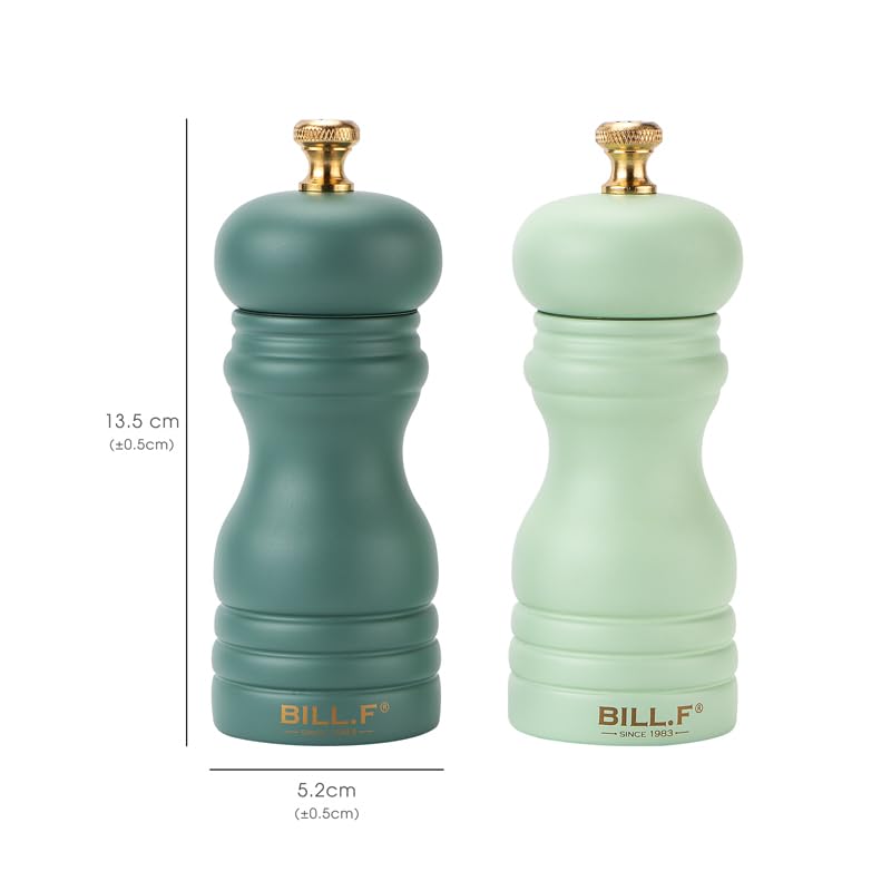 Pfeffersalz, Gewürz, Pfefferkristall, Stein, verstellbar, natürliches Gewürz aus massiver Eiche, Keramik, poliert, Gewürz für Camping, 2 Mühlen, Mühlen, Mühlen, manuell,