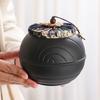 Sealed Portable Ceramic Tea Jar Large Capacity Moisture-proof Food Jar Nuts Sundries Storage Containers Desktop Ornaments Home