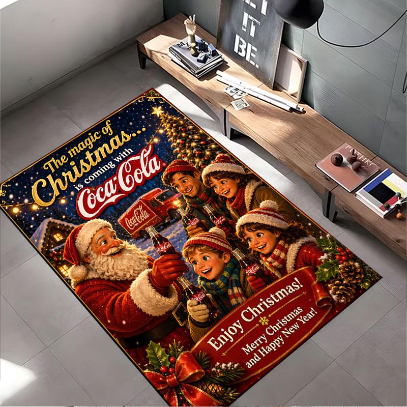 Santa Claus Christmas Coca-Cola suitable as a non-slip mat for the living room or bedroom sofa