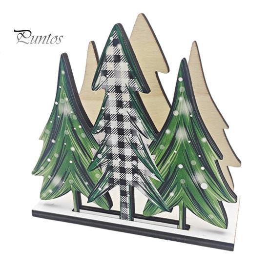 Makeup Brush And Lipstick Holder Christmas Theme Wooden Napkin Holder, Decorative Holiday Paper Towel Stand, Dried Flower Vase for Table HD