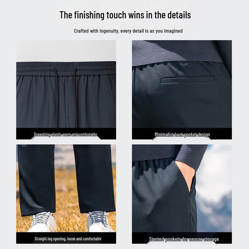 Yaya Men's K02 Goose Down Straight-Leg Winter Casual Pants