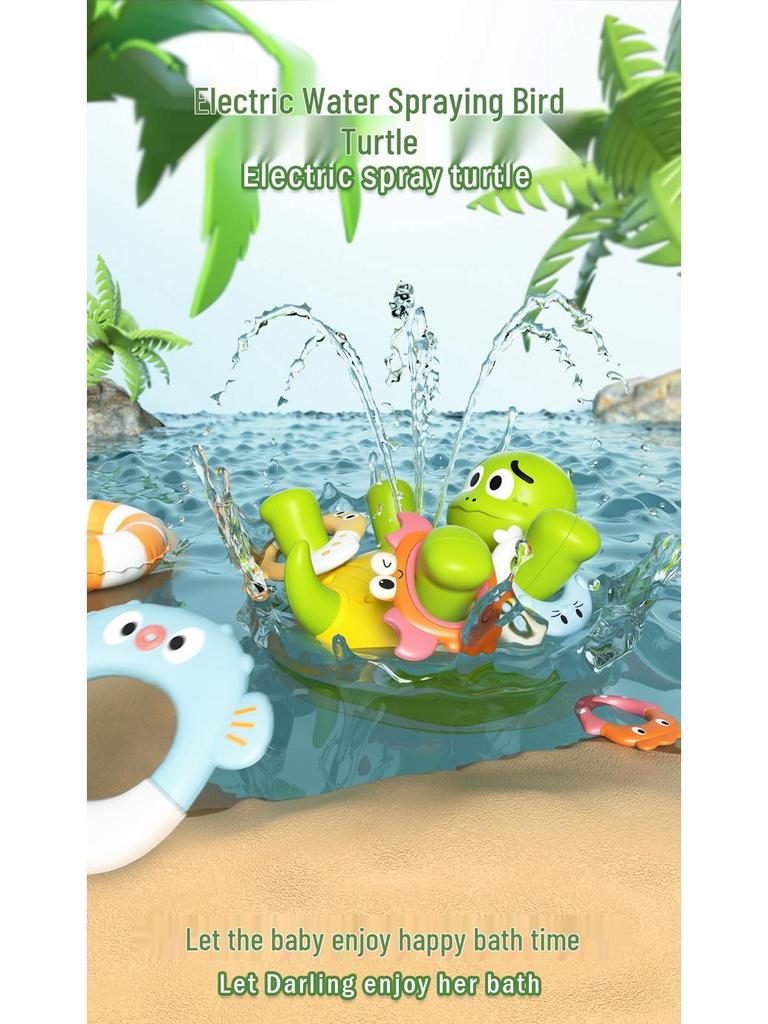 Electric Rotating Turtle Water Spray Toy - Educational Bath Fun for Children and Parents