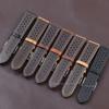 Handmade Watch Strap 18mm 20mm 22mm for Women Men Leather Strap Black Brown Khaki Breathable Universal Watchbands Bracelet