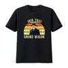 Skin That Smoke Wagon Wyatt Earp Tombstone Quote T Shirt Casual Crew Neck Slight Stretch Fabric Regular Fit Print Pattern Soft