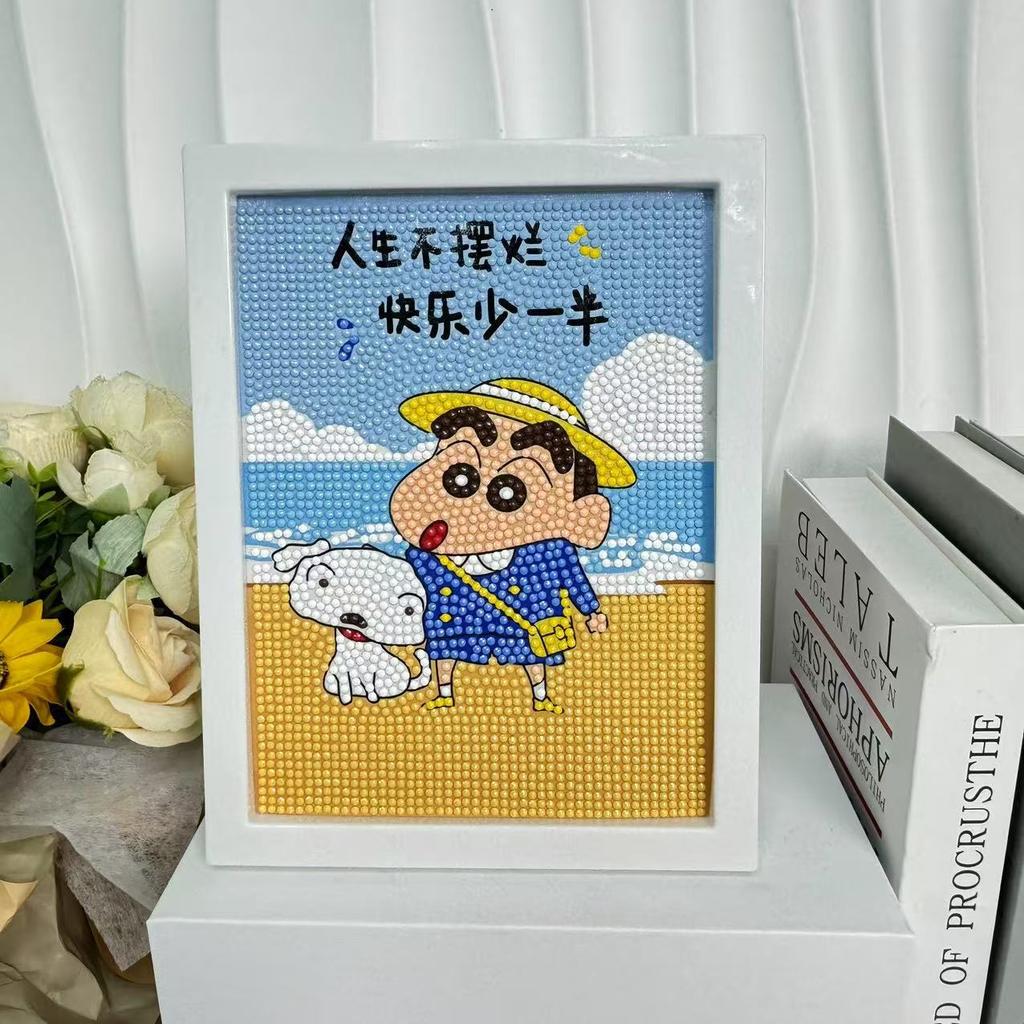 Children'S Diamond Painting Framed Handmade Diy Material Bag Sanrio Diamond Paste Painting Concentration Toy