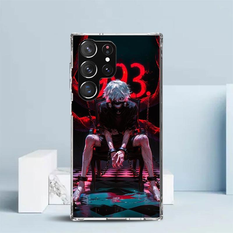 G-Ghoul Tokyo Kaneki Ken Phone Case For Samsung Galaxy S24 S25 Edge S26 Ultra S22 S23 Plus S21 + S20 FE Soft TPU Back Cover Gala