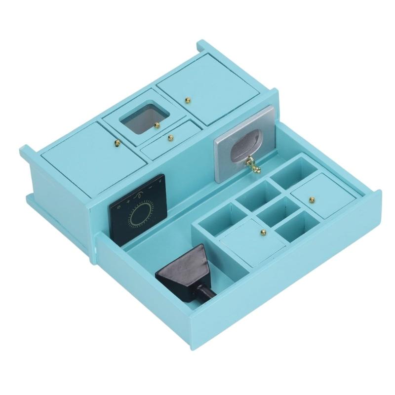 1/12 Scale Dollhouses Miniature Kitchen Furniture Pretend Play for Kids Doll House Furniture Model for Dollhouses