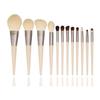 Morandi 12-teiliges Make-up-Pinselset mit weichen Tierhaaren zum Konturieren, für Lidschatten, losen Puder, Rouge und Concealer.