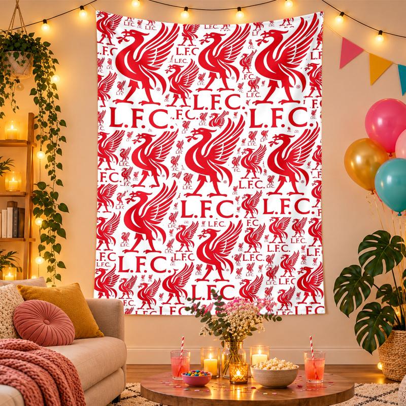 Polyester Wall Tapestry with Liverpool Design, Decorative Hanging for Bedroom Living Room Dorm