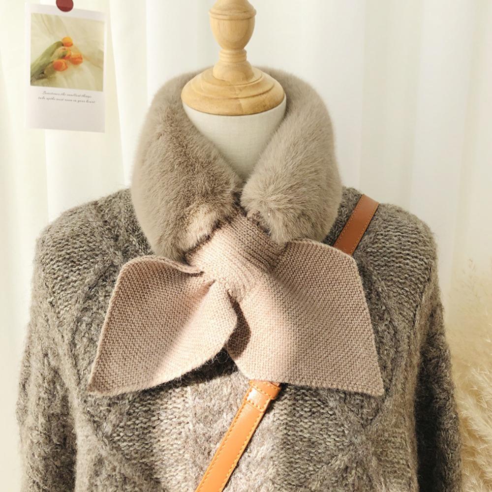 

1Pc Scarf Female Winter Korean Version Female Plush Sweet Thickened Warm Autumn And Winter Student Scarf Versatile