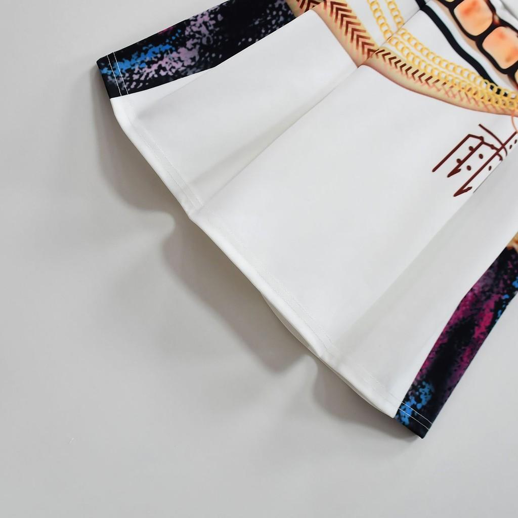 Dětské Dívčí Anime Kreslený POP Zpěvačka Super Star Rumi Mira Zoey Tištěné Klopový Límec Bez Rukávů Šaty Sada s Taškou Halloweenské Cosplay Kostýmy