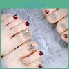J66 Wine Red Flash Diamond Toe Nail Sticker Simple Luxury Style