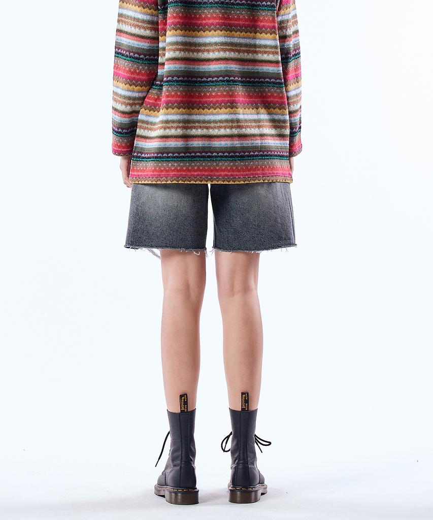 Pillogeulaem Retro Low-Rise Wide Shorts (Black)