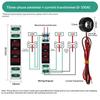 Digital Three Phase Voltage Meter LED Display Modular Design Anti-interference for Communication Base Station Power Supply Monitoring