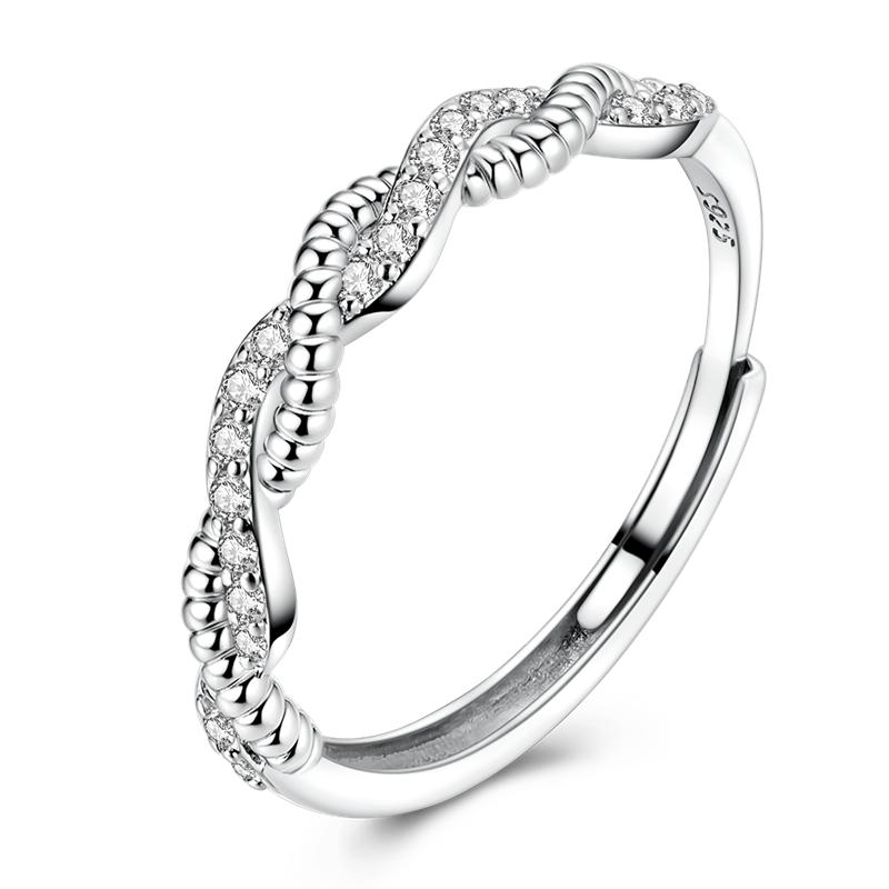 Original Luxury   CopperSculptural Geometric Ring With Zirconia For Women Wedding Couple Anniversary Jewelry Gifts