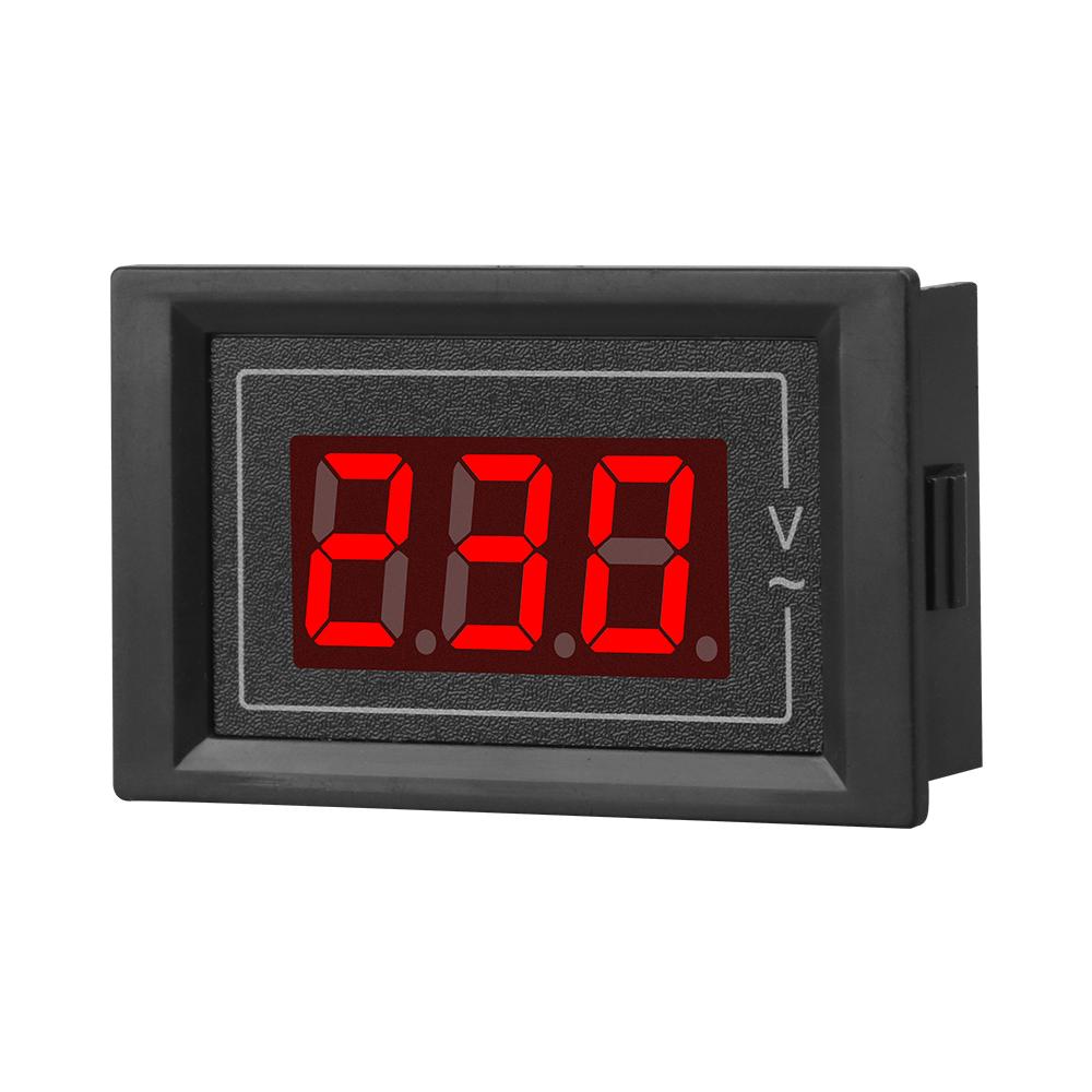 AC 220V LCD Digital Voltmeter Voltage Meter Volt Instrument Tool 2 Wires Voltmeter Panel Indicator Light Lamp Gauge AC 60-500V