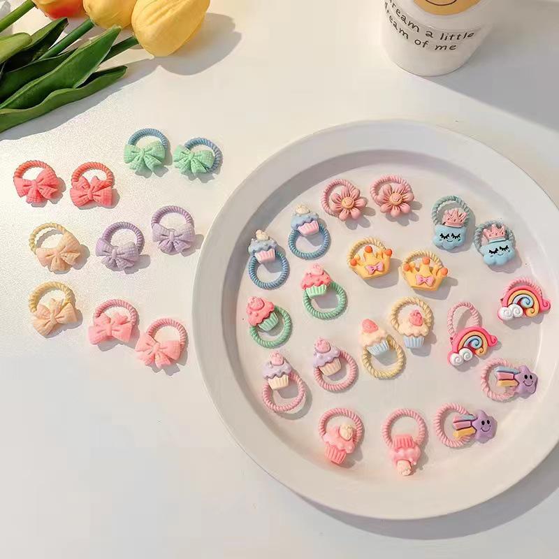 Sommer Niedliche Haargummis für Kinder - Kleine Gummibänder & Baby Haarringe