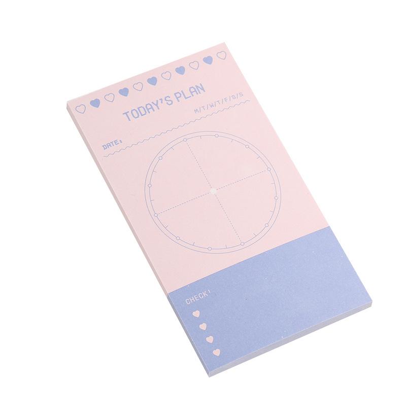 Kawai Schreibwaren Koreanischer Einfacher Notizblock Tragbar Abreißbar Kleines Notizbuch Tägliches Nachrichten-Notizblock Süßer Memo-Block 2 Optionen Büro