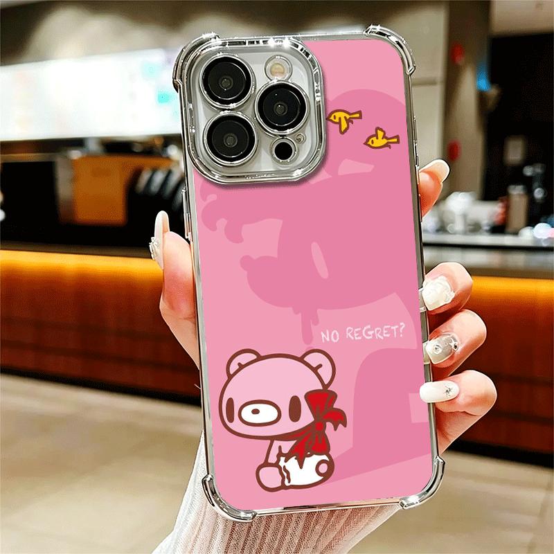 

G-Gloomy Bear Soft Phone Case For iPhone 15 16 17 Air 14 Pro Max 16E Plus 13 12 Mini Plating Anti-Fall Fundas iPhone 16