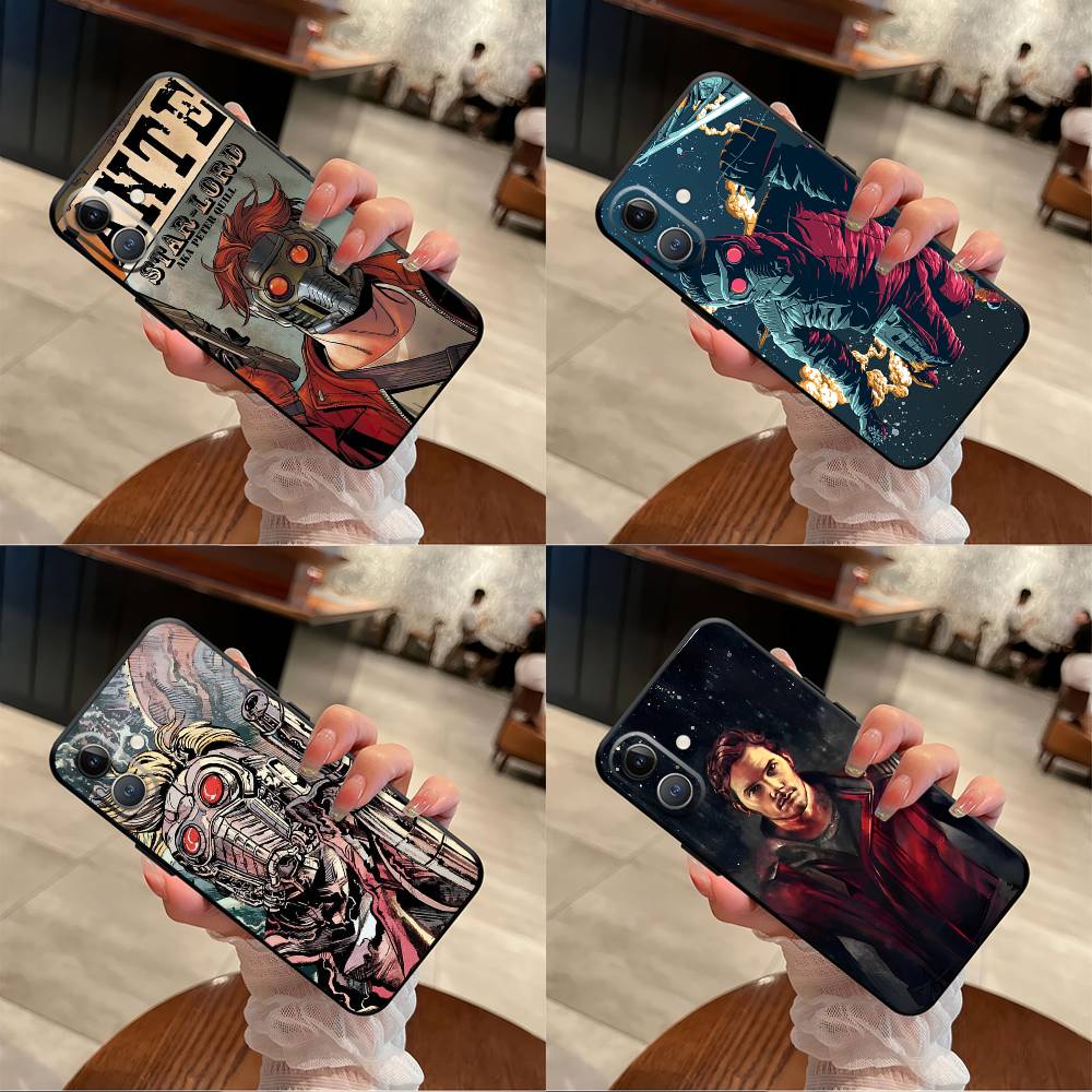 Disney Star Lord For iPhone 17 Air 16 15 14 13 12 11 Pro Black Soft Cover Phone Case