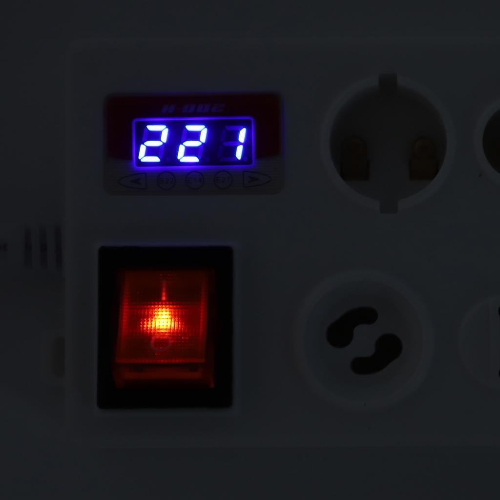 Lamp Tester Box PC Casing LED Display Quick Response LED Voltage Tester Accurate Measurement for B22 E14 E27 GU10 G4 To G12 G9