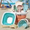 Kids' Beach Toy Set: Shelling Bucket, Folding Water Play Pail, Sand & Soil Digging Tools
