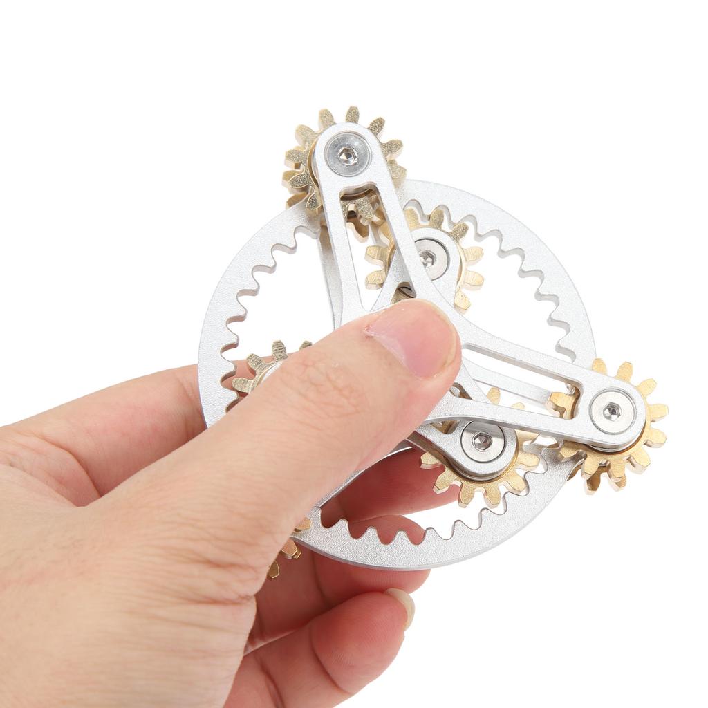 Fingertip Gear Toy 4 Gears Decompression Metal Finger Hand Brass Gear Toy for Stress Relieving