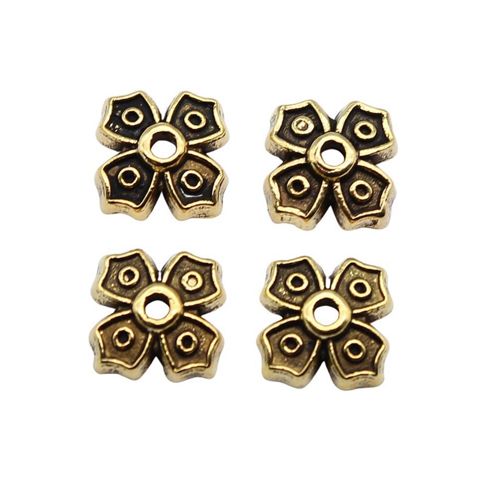 Multi Color Swirl Flower Bead Caps Spacer Beads For Jewelry Making Components