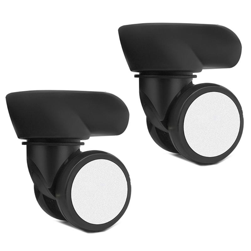 2Pcs Trolley Casters Replacement Heavy Duty Roller Wheel for Luggage Box Suitcase 360 Degree Swivel kit SilentWheel