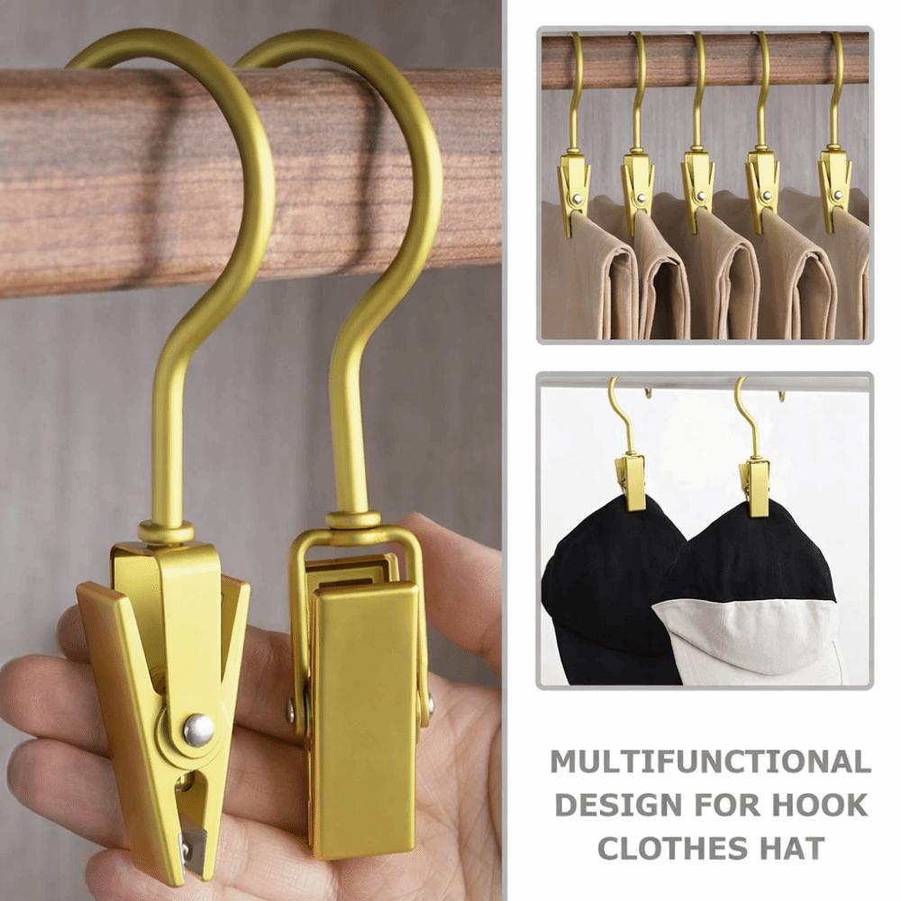 1/3pcs Aluminum Alloy Pants Racks Seamless Trousers Organizer Portable Hook Clip  for Hats Socks
