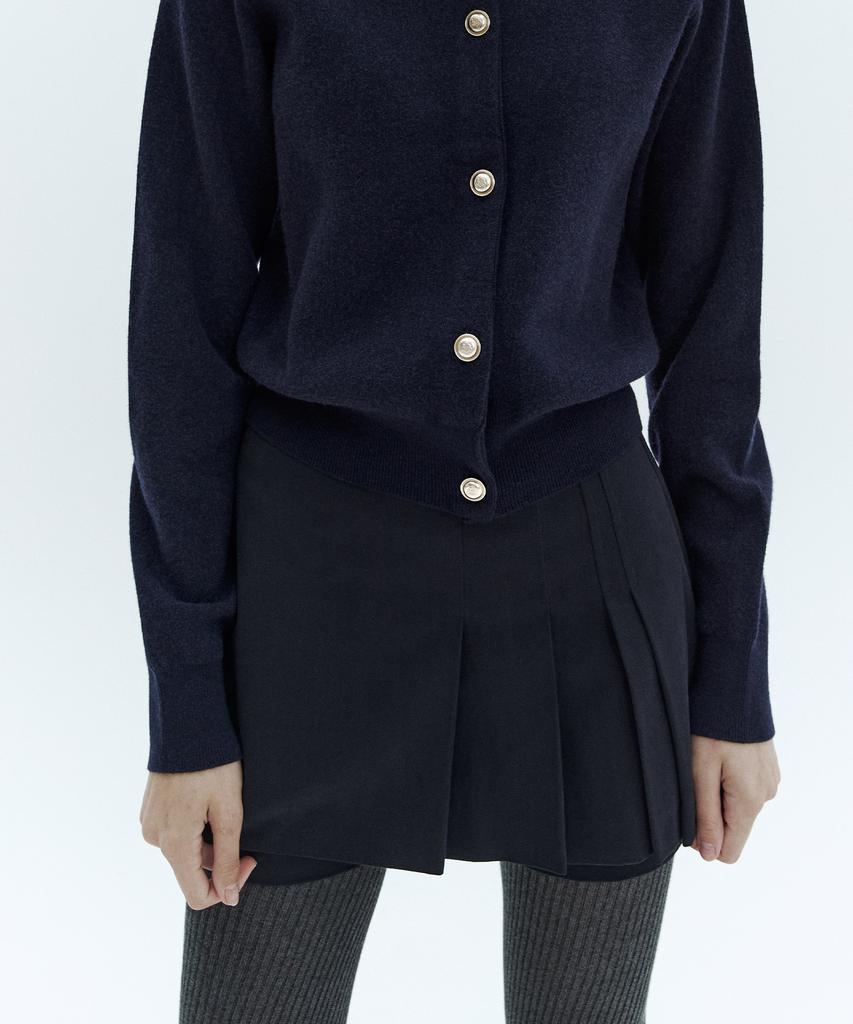 CITYBREEZE Pleated Pants Skirt_Navy